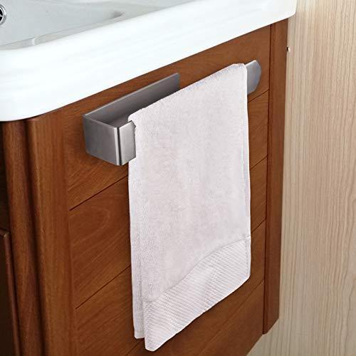 Towel Holder - Self Adhesive 40cm Towel Rail Stainless Steel Towel Rack  with Hooks for Bathroom Kitchen (Brushed) on OnBuy