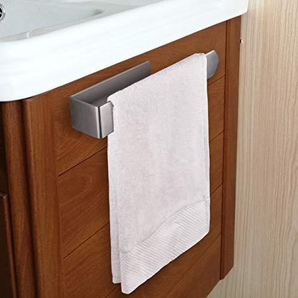 NearMoon Hand Towel Holder/Towel Ring Strong Hold Self Adhesive Bathroom Towel Bar, Thicken Stainless Steel Towel Rack- Sticky Towel Hanger, Contemporary Style, NO Drilling (Brushed Nickel)