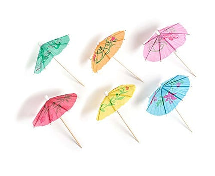 Cocktail Umbrellas Picks for Drinks, Cocktail Drink Umbrellas - Hawaiian Party and Pool Party Supplies - Paper Parasol Umbrella Picks Bulk Pack, Box of 144