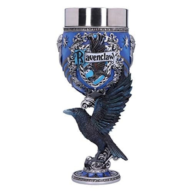 Nemesis Now Harry Potter Ravenclaw Hogwarts House Collectible Goblet, 19.5cm, Blue Silver