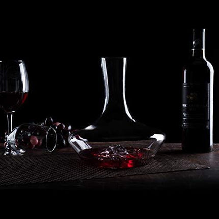 YouYah Iceberg Wine Decanter Set with Aerator Filter,Drying Stand and Cleaning Beads,Red Wine Carafe,Wine Aerator,Wine Gift,100% Hand Blown Lead-free Crystal Glass(NewPacking)