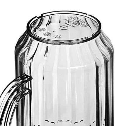 New Star Foodservice 1028041 Restaurant-Grade Break-Resistant Pitcher, 60 oz, Clear, Made in USA with BPA FREE Tritan Material