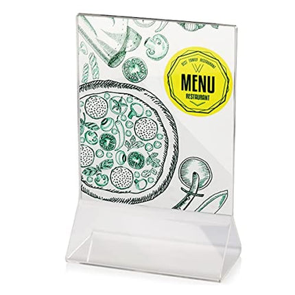 New Star Foodservice 22940 Acrylic Table Menu Card Holder, 4 by 6-Inch, Clear, Set of 12
