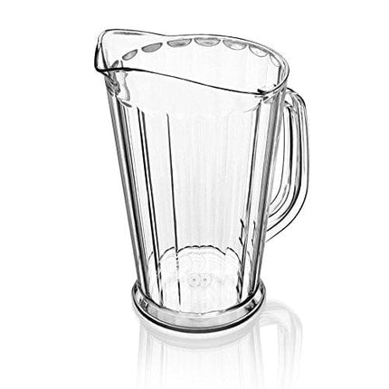 New Star Foodservice 46151 Resturant-Grade  Polycarbonate Plastic Tapered Style Water Pitcher, 60 oz, Clear, Set of 12