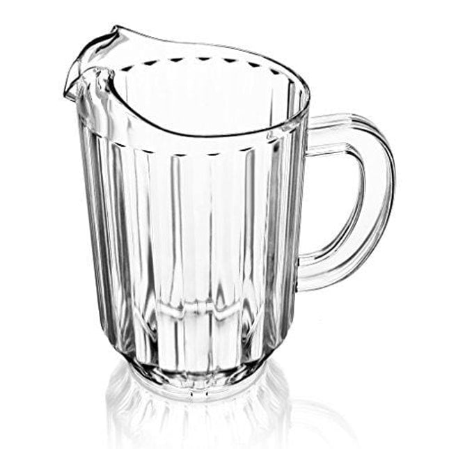 New Star Foodservice 46113 Resturant-Grade Polycarbonate Plastic Pitcher, 60 oz, Clear, Set of 12