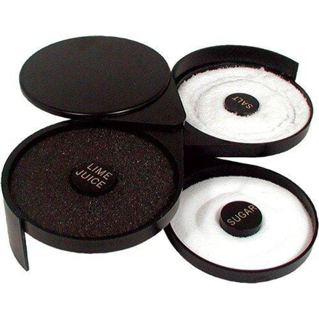 New Star Foodservice 48360 Plastic 3-Tier Bar Glass Rimmer, Black