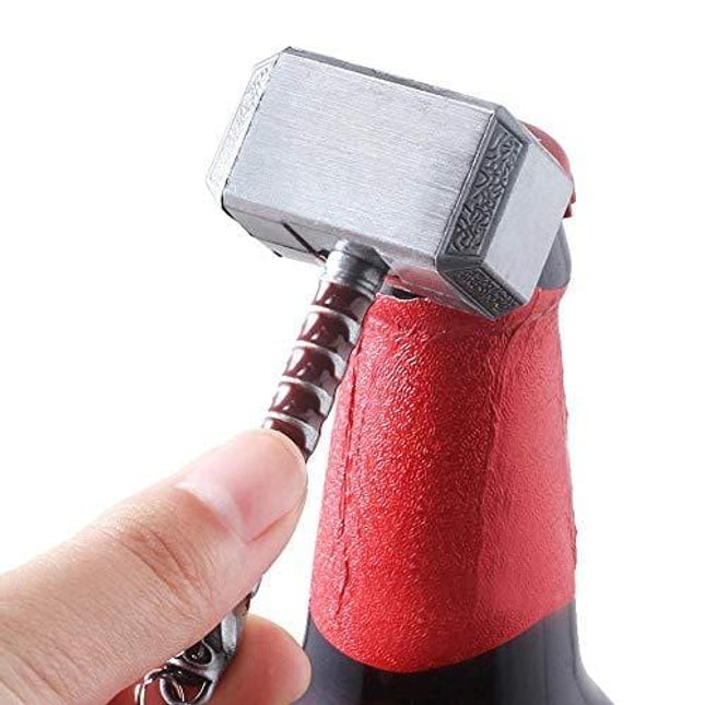Nidavellir 2-Pack Mjolnir Keychain Bottle Opener Infinity Gauntlet Keychain Bottle Opener, Thor Hammer Keychain Bottle Opener Thanos Glove Keychain Bottle Opener