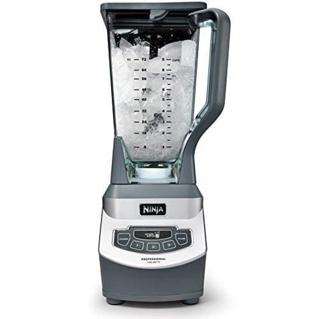 Ninja Professional Countertop Blender with 1100-Watt Base, 72 Oz Total Crushing Pitcher and (2) 16 Oz Cups for Frozen Drinks and Smoothies (BL660), Gray