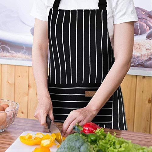 Syhood 2 Pieces Linen Cooking Kitchen Apron for Women and Men