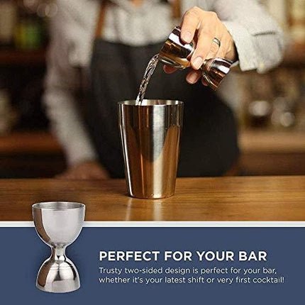 Stainless Steel Bell Jigger, Bar Tool With 0.5oz, 1oz, 1.5oz and 2oz Measuring Marks, Polished Finish, Cocktail Jigger Measuring Cup