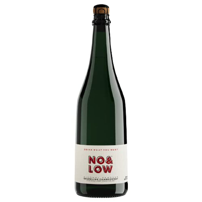 No & Low Sparkling Chardonnay | Non-Alcoholic White Wine | Low Calories and Sugar | Vegan Certified | 25.4oz (750mL)