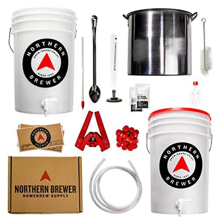 Northern Brewer - Brew. Share. Enjoy. HomeBrewing Starter Set, Equipment and Recipe for 5 Gallon Batches (Hank's Hefeweizen)