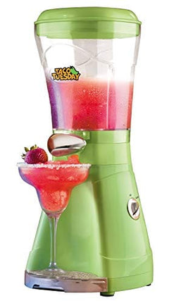 Nostalgia Taco Tuesday 64-Oz Frozen Margarita & Slush Blender with Easy-Flow Spout for Margaritas, Daiquiris, Slushies & Frozen Blended Drinks, Green
