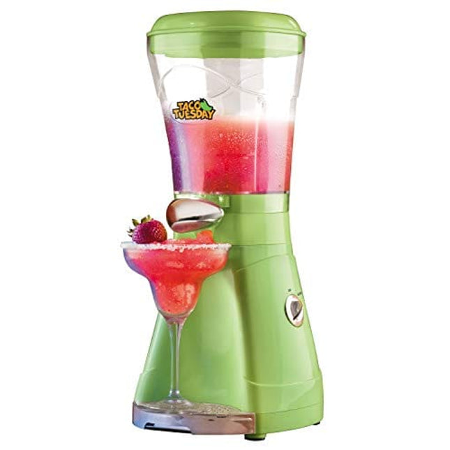 Nostalgia Taco Tuesday 64-Oz Frozen Margarita & Slush Blender with Easy-Flow Spout for Margaritas, Daiquiris, Slushies & Frozen Blended Drinks, Green