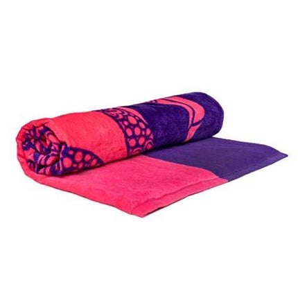 Nova Blue Flamingo Beach Towel – Pink and Purple with A Cute Design, Extra Large, XL (34”x 63”) Made from 100% Cotton for Kids & Adults