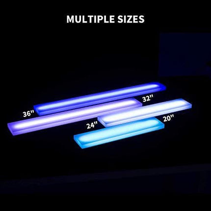 Nurxiovo 20/24/32/36 Inch LED Lighted Liquor Shelf Bottle Display Rack Illuminated Home and Commercial Bar Shelves with RF Remote Control