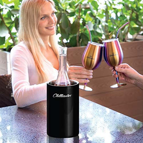 Chillinator Premium Iceless Wine Chiller Bucket – Champagne Bucket - Insulated Dou ...