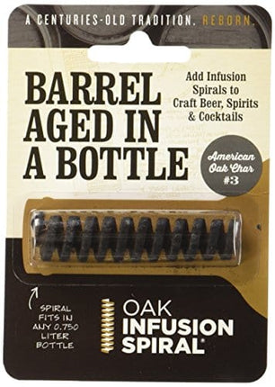 2 Pack - Barrel Aged in a Bottle Oak Infusion Spiral. Barrel Age Your Whiskey