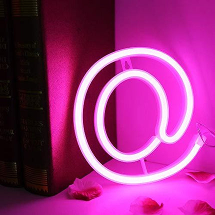 Light Up Letters Neon Signs, Ampersand Pink Marquee Letter Lights Wall Decor for Christmas, Birthday Party, Bar Valentine’s Day Words-Pink Letter @
