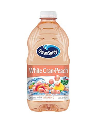 Ocean Spray Juice Drink, White Cran-Peach, 64 Ounce Bottle