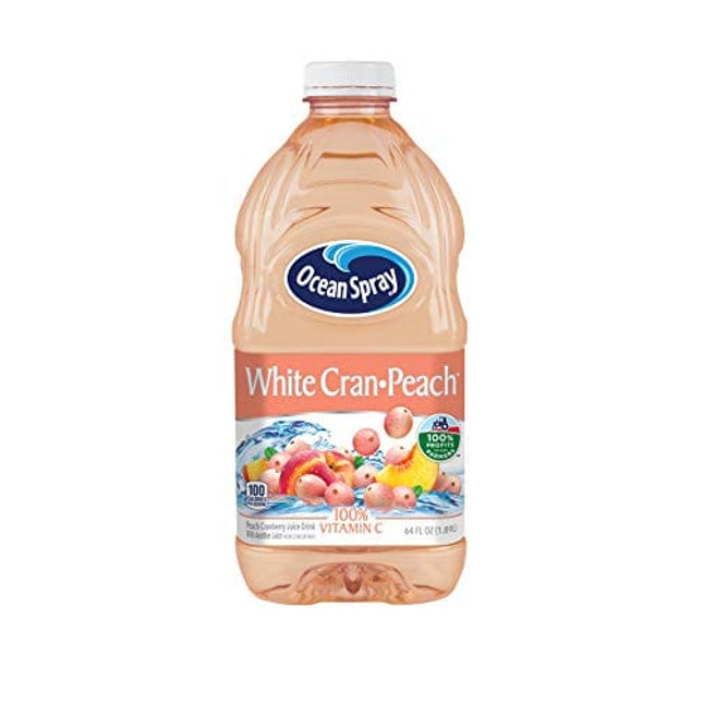 Ocean Spray Juice Drink, White Cran-Peach, 64 Ounce Bottle