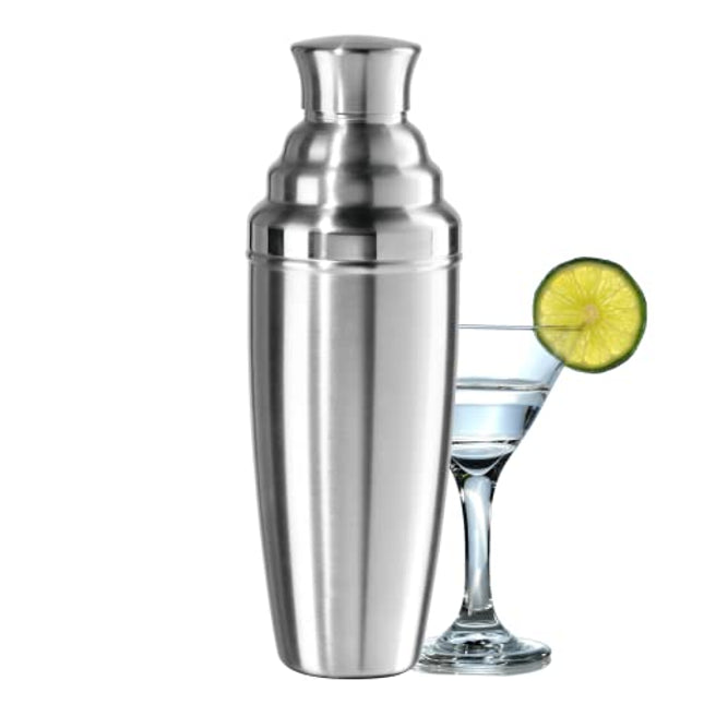 OGGI Jumbo Cocktail Shaker 60 oz - Stainless Steel Construction, Built in Strainer - Ideal Large Cocktail Shaker for Parties, Mixes 12 Martinis