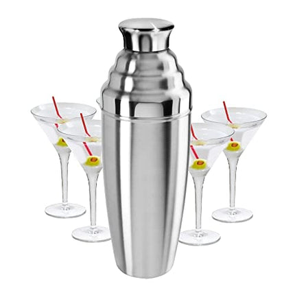 OGGI Jumbo Cocktail Shaker 60 oz - Stainless Steel Construction, Built in Strainer - Ideal Large Cocktail Shaker for Parties, Mixes 12 Martinis