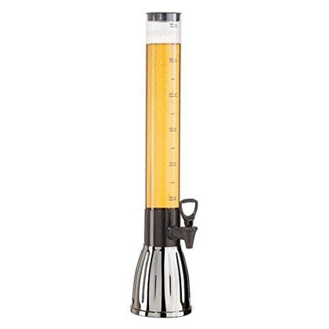 Oggi Beer Tower Dispenser with EZ-Pour Spigot, 2.75-Quart, Black