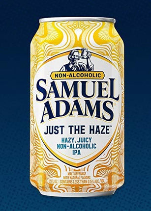 Orchard Hill [Pack of 6] Samuel Adams Just The Haze Hazy, Juicy NA Non Alcoholic IPA Beer Drink - 12 Fl Oz
