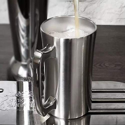 Insulated Cup, OrgMemory Stainless Steel Coffee Mug, 20 oz Coffee Mug, (560 ml), Double Wall Beer Stein, Tumbler with Handle, Insulated Beer Mug with Lid