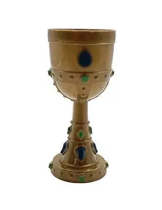 OTC - Medieval Style Jeweled Goblet King Queen Pirate Halloween (Colors May Vary)