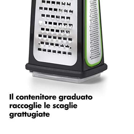 OXO Etched Box Grater with Removable Zester, One size, Steel