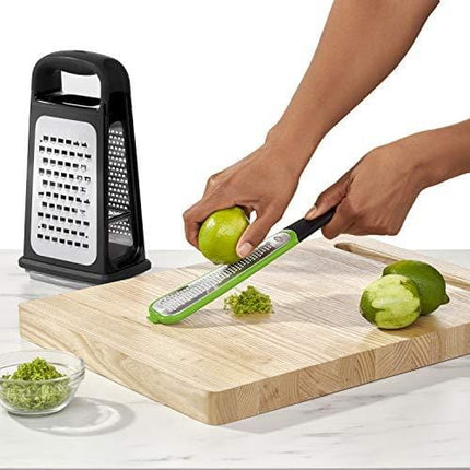 OXO Etched Box Grater with Removable Zester, One size, Steel