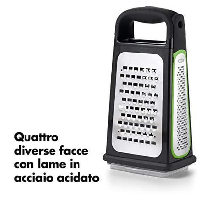OXO Etched Box Grater with Removable Zester, One size, Steel