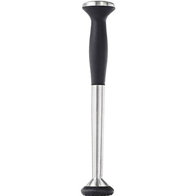 OXO SteeL Muddler with Non-Scratch Nylon Head and Soft Non-Slip Grip, Silver, 9-Inch