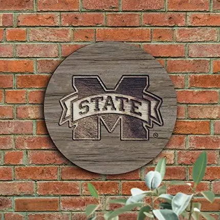 P. Graham Dunn Mississippi State University NCAA Team Logo 17 x 17 Wood Barrel Top Sign