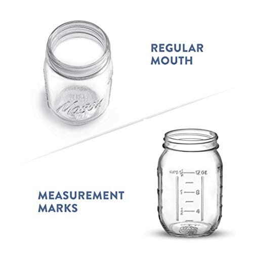 Paksh Novelty Regular Mouth Glass Mason Jars, 12 Ounce (10 Pack) Canning Jars with Silver Metal Airtight Lids for Meal Prep, Food Storage, Can