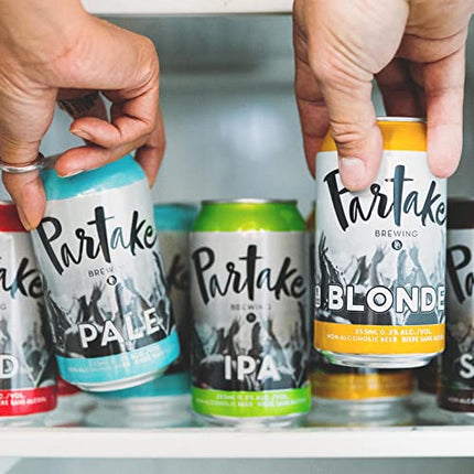 Partake Brewing Non Alcoholic Craft Brew, Discovery Pack, 6 Pack - 12 Ounce Cans, Low Carb, Low Calorie, All Natural Ingredients