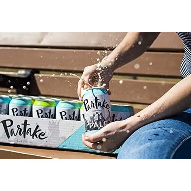 Partake Brewing Non Alcoholic Craft Brew, Pale Ale, 12 Pack - 12 Ounce Cans, Low Calorie, All Natural Ingredients