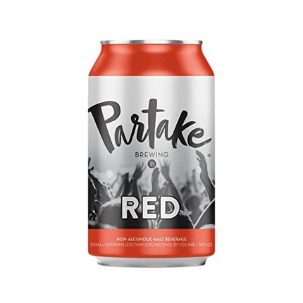 Partake Brewing Non Alcoholic Craft Brew, Red Ale, 24 Pack - 12 Ounce Cans, Low Calorie, All Natural