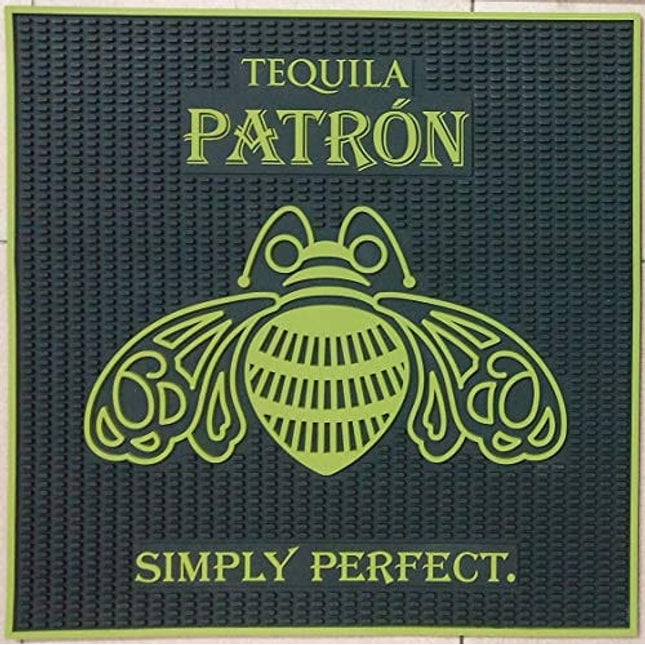 Tequila Patron Bar Mat Professional XL Spill Mat Wait Station Drip Mat 17x17 Rubber Coaster