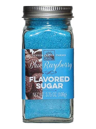 Pepper Creek Farms Pepper Creeks Farms BLUE RASPBERRY Flavored Sugar - 3.75 Ounce Bottle - Enhance everything from baked goods to cocktails!