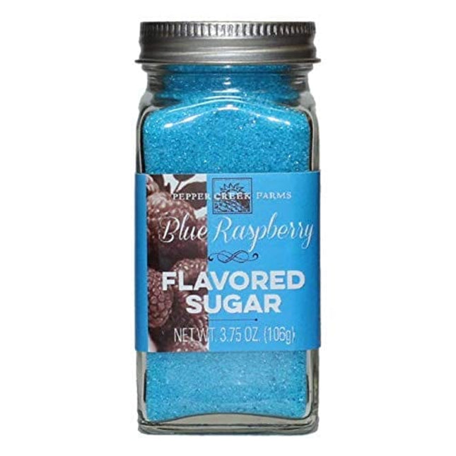 Pepper Creek Farms Pepper Creeks Farms BLUE RASPBERRY Flavored Sugar - 3.75 Ounce Bottle - Enhance everything from baked goods to cocktails!