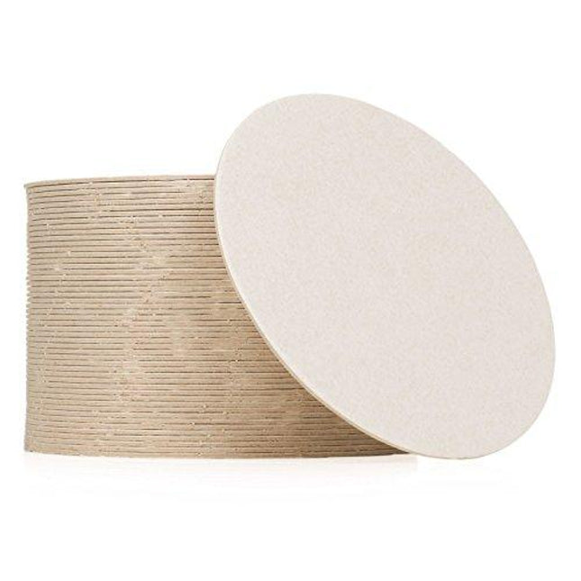 Perfect Order Round Plain Off White Coasters 3 1/2 Inches (50)