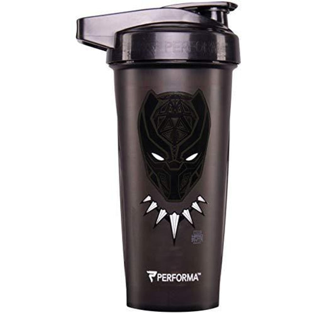 PERFORMA ACTIV (Black Panther) 28oz Shaker Bottle, Best Leak Free Bottle with ActionRod Mixing Technology for Your Sports & Fitness Needs! Shatter Proof and Dishwasher Safe!
