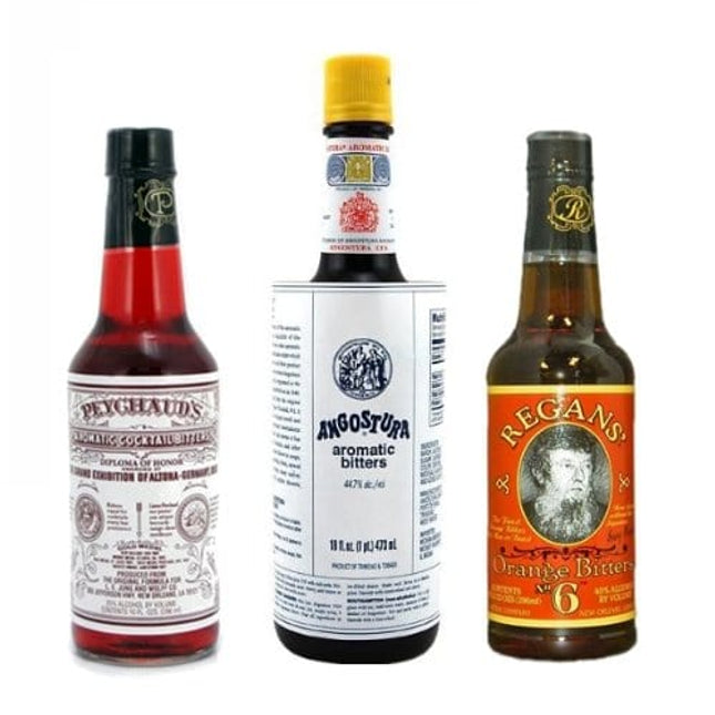 Bitters XL "Triple Play" Variety 3-Pack: Angostura, Peychauds and Regans