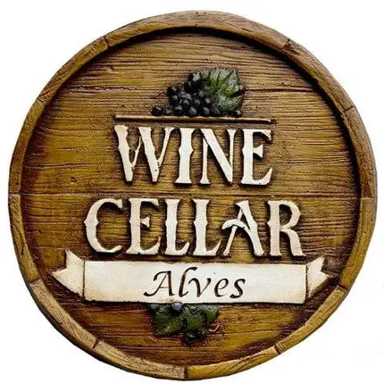 Piazza Pisano Wine Barrel Personalized Wine Cellar Sign