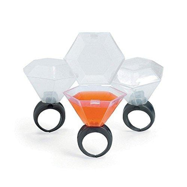 Plastic Wedding Ring Shot Glass (12, clear) Bridal party favors