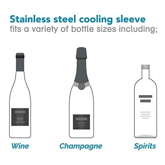 Polder Chill Station – Combined ice bucket and bottle chiller, Separate cooling sleeve keeps bottle chilled and ice pure, Double wall insulated, Ice scoop included (KTH-260-76)