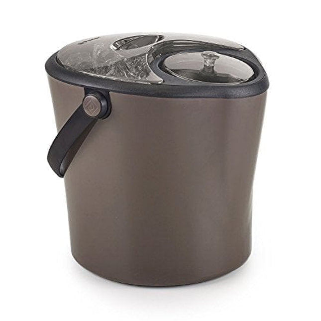 Polder Chill Station – Combined ice bucket and bottle chiller, Separate cooling sleeve keeps bottle chilled and ice pure, Double wall insulated, Ice scoop included (KTH-260-76)